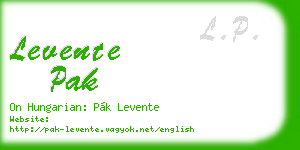 levente pak business card